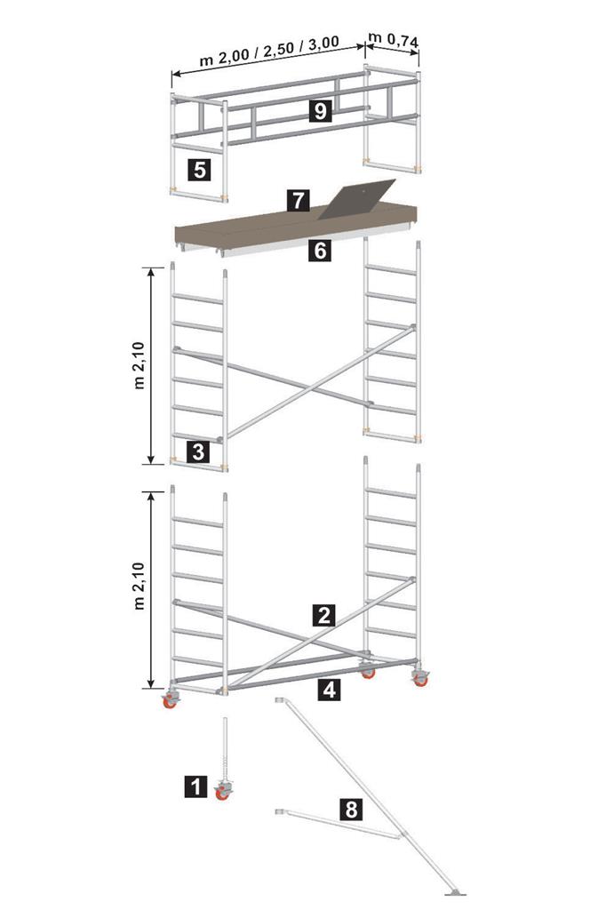 ALUMINIUM ROLSTEIGER TECH S 0.74M | Lenaerts Blommaert n.v.