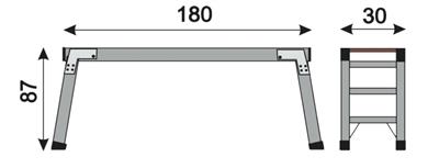 SVELT PLATE-FORME DE TRAVAIL PLIABLE UP&DOWN G180