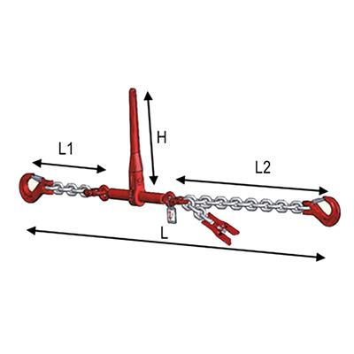 CHAINE D'ARRIMAGE 10MM AVEC TENDEUR 3500MM